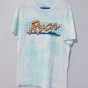 RVCA Mens small regular fit Blue and white tie dye shirt never worn